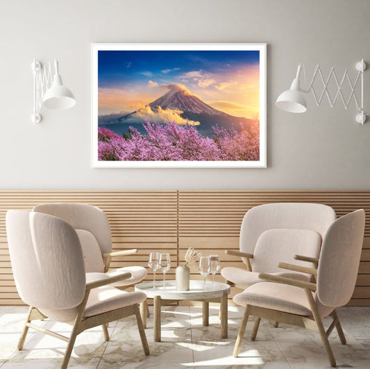 Blossom Trees & Fuji Mountain Home Decor Premium Quality Poster Print Choose Your Sizes