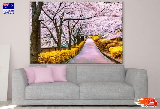 Blossom Trees Along the Road View Print 100% Australian Made