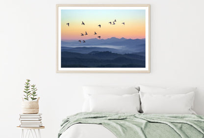 Bird Flying Over Mountains Sunset Home Decor Premium Quality Poster Print Choose Your Sizes