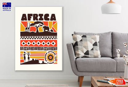 Africa Vector Art Design Print 100% Australian Made