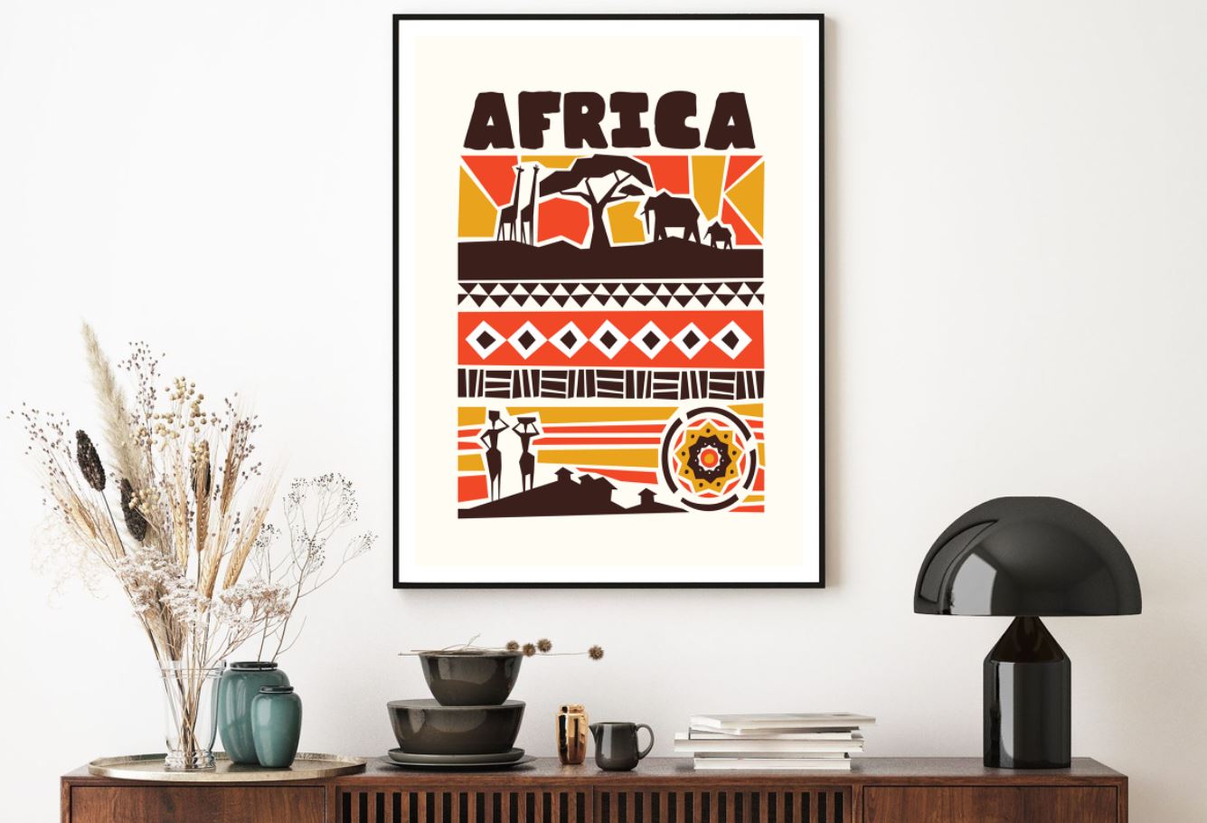 Africa Vector Art Home Decor Premium Quality Poster Print Choose Your Sizes