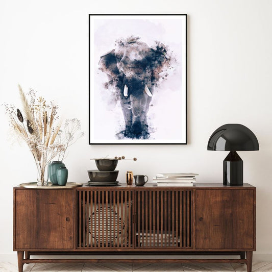 Elephant Watercolor Painting Home Decor Premium Quality Poster Print Choose Your Sizes