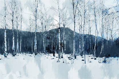 Snow Covered Forest Photograph Print 100% Australian Made