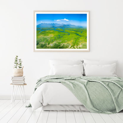 River on Nature Field Photograph Home Decor Premium Quality Poster Print Choose Your Sizes