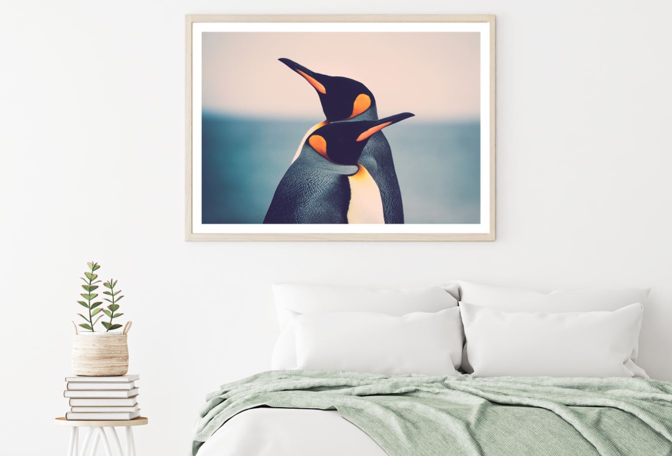 Penguins Pair Portrait Photograph Home Decor Premium Quality Poster Print Choose Your Sizes