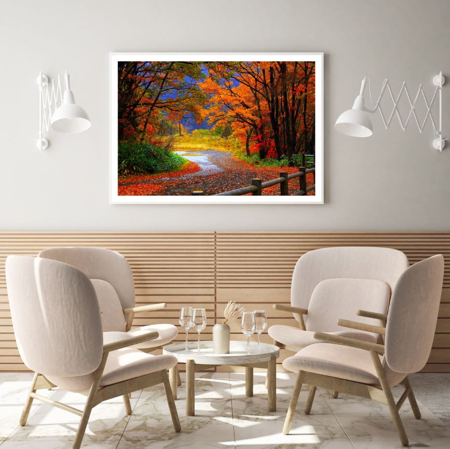 Autumn Forest Scenery Photograph Home Decor Premium Quality Poster Print Choose Your Sizes