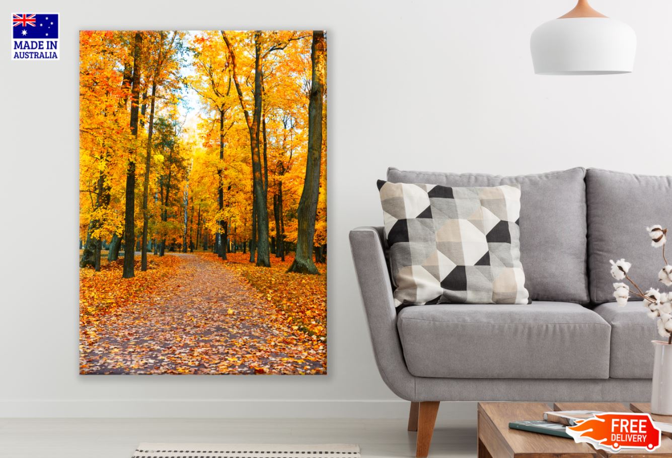 Autumn Forest Road Photograph Print 100% Australian Made