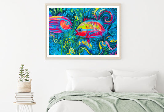 Fish Colorful Oil Painting Home Decor Premium Quality Poster Print Choose Your Sizes