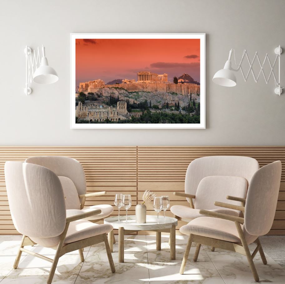 Ancient Buildings Sunset Scenery Home Decor Premium Quality Poster Print Choose Your Sizes