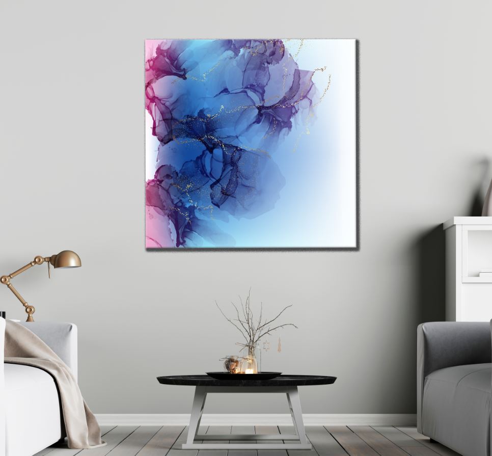 Square Canvas Watercolor Abstract Design High Quality Print 100% Australian Made