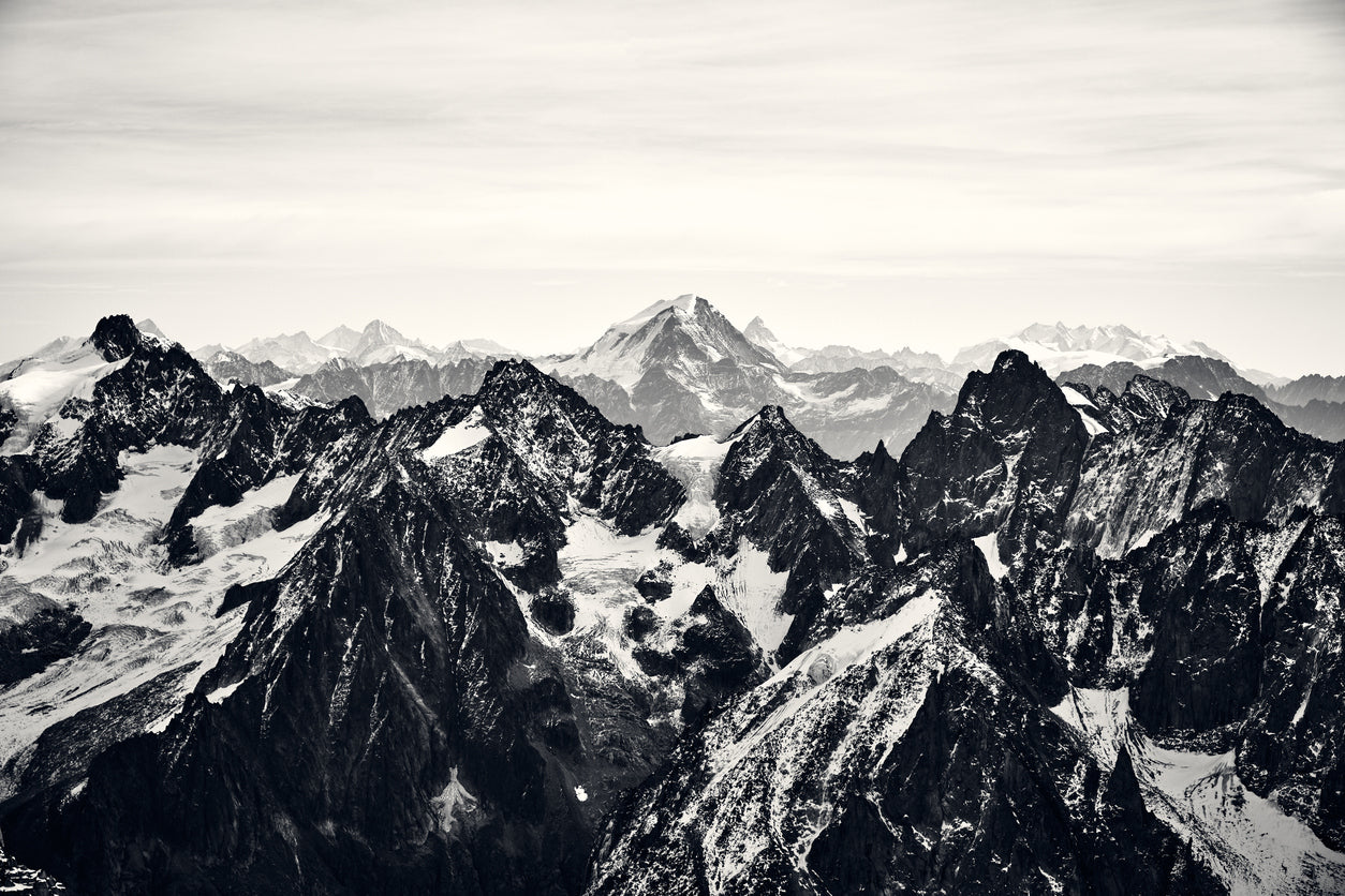 Mountain Scenery B&W Photograph Home Decor Premium Quality Poster Print Choose Your Sizes