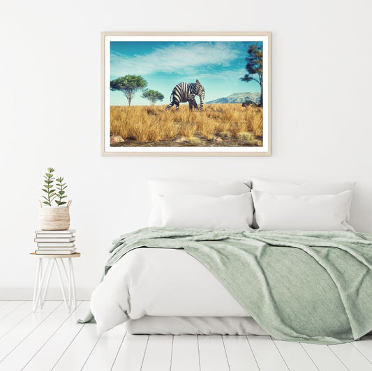 Elephant with Zebra Skin Digital Home Decor Premium Quality Poster Print Choose Your Sizes