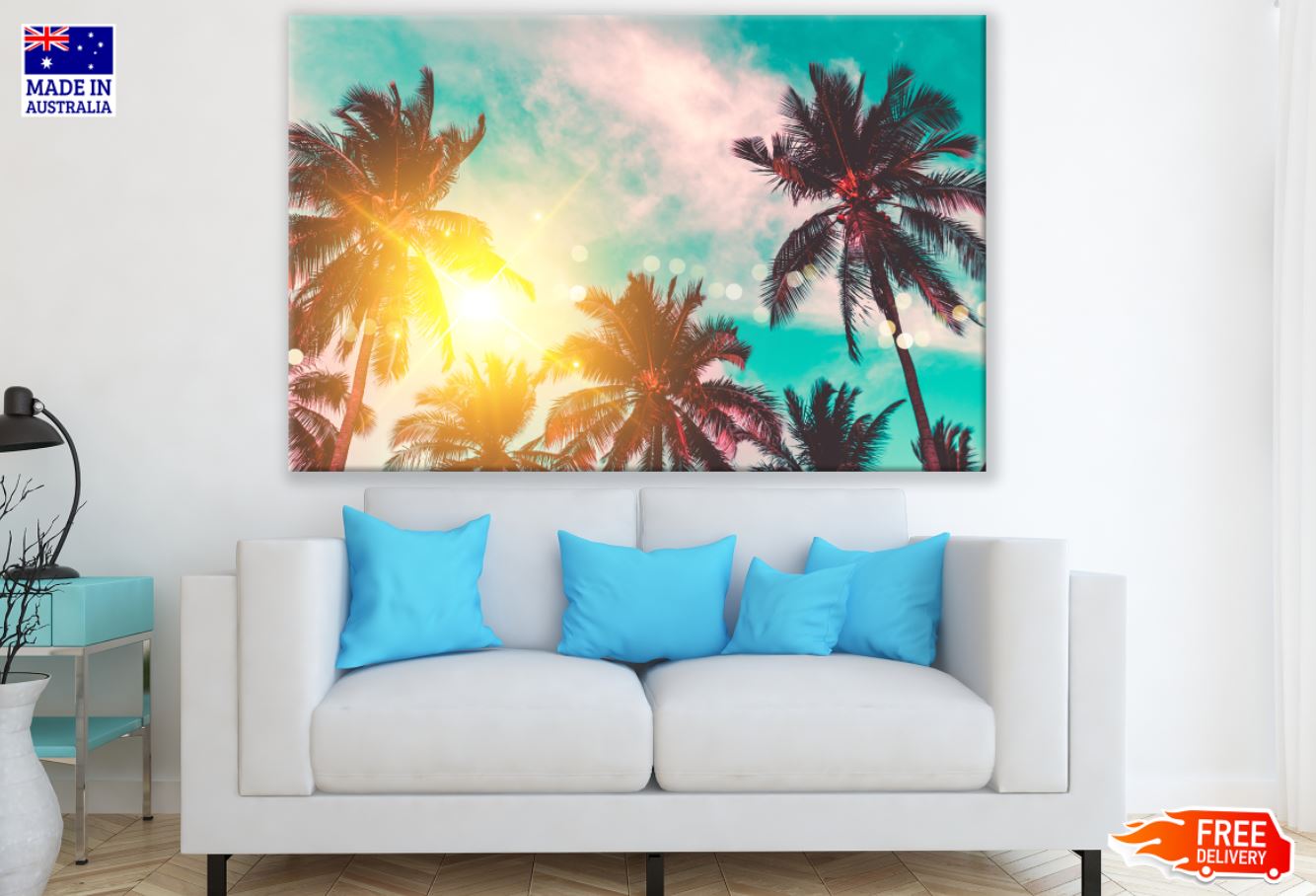 Palm Trees Sunset View Photograph Print 100% Australian Made