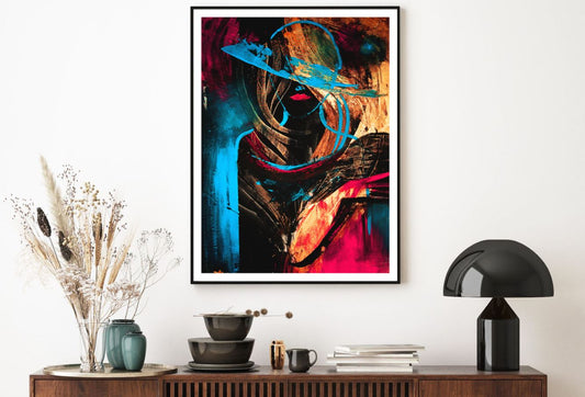 Colorful Woman Portrait Painting Home Decor Premium Quality Poster Print Choose Your Sizes