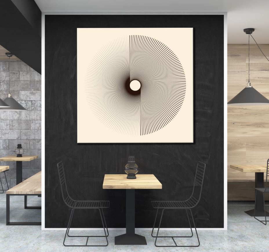 Square Canvas Abstract Line Circle Design High Quality Print 100% Australian Made