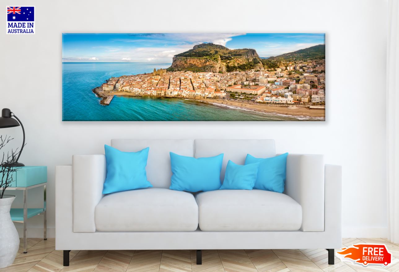 Panoramic Canvas Sea Scenery View High Quality 100% Australian Made Wall Canvas Print Ready to Hang