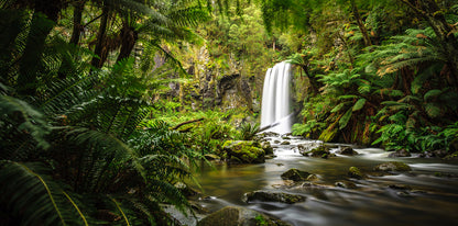 Forest Waterfall Scenery View Print 100% Australian Made