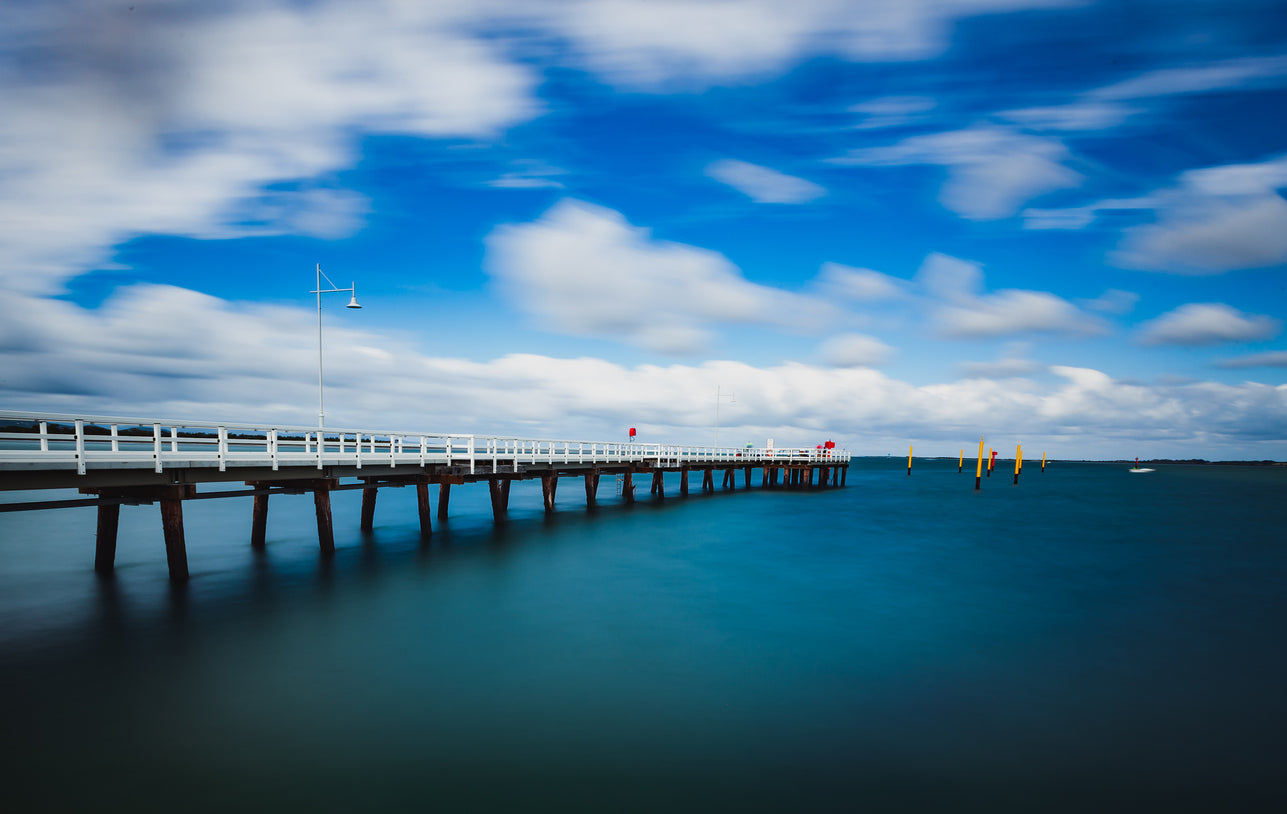 Wooden Pier Over Sea Photograph Print 100% Australian Made