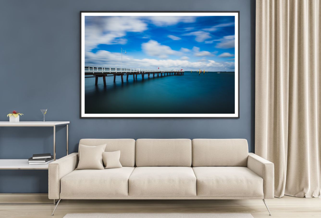 Wooden Pier Over Sea Photograph Home Decor Premium Quality Poster Print Choose Your Sizes