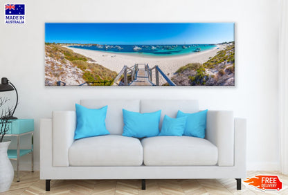 Panoramic Canvas Sea Scenery View High Quality 100% Australian Made Wall Canvas Print Ready to Hang