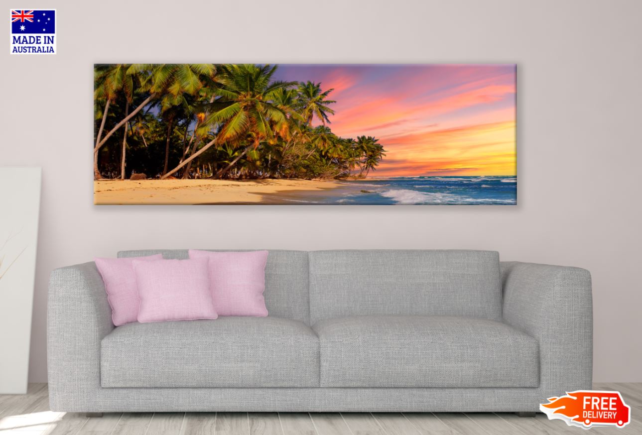 Panoramic Canvas Sea Scenery View High Quality 100% Australian Made Wall Canvas Print Ready to Hang