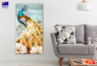 Colorful Peacock Abstract Design Print 100% Australian Made