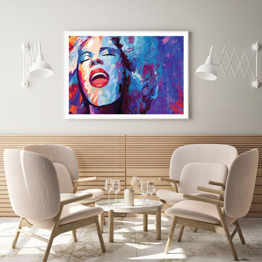 Woman Portrait Abstract Painting Home Decor Premium Quality Poster Print Choose Your Sizes