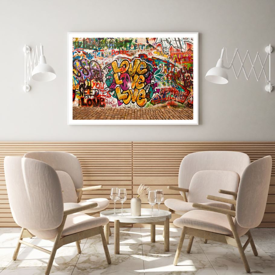 Graffiti Art on City Street Walls Home Decor Premium Quality Poster Pr