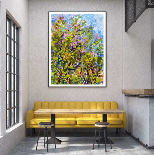 Colorful Flower Tree Painting Home Decor Premium Quality Poster Print Choose Your Sizes