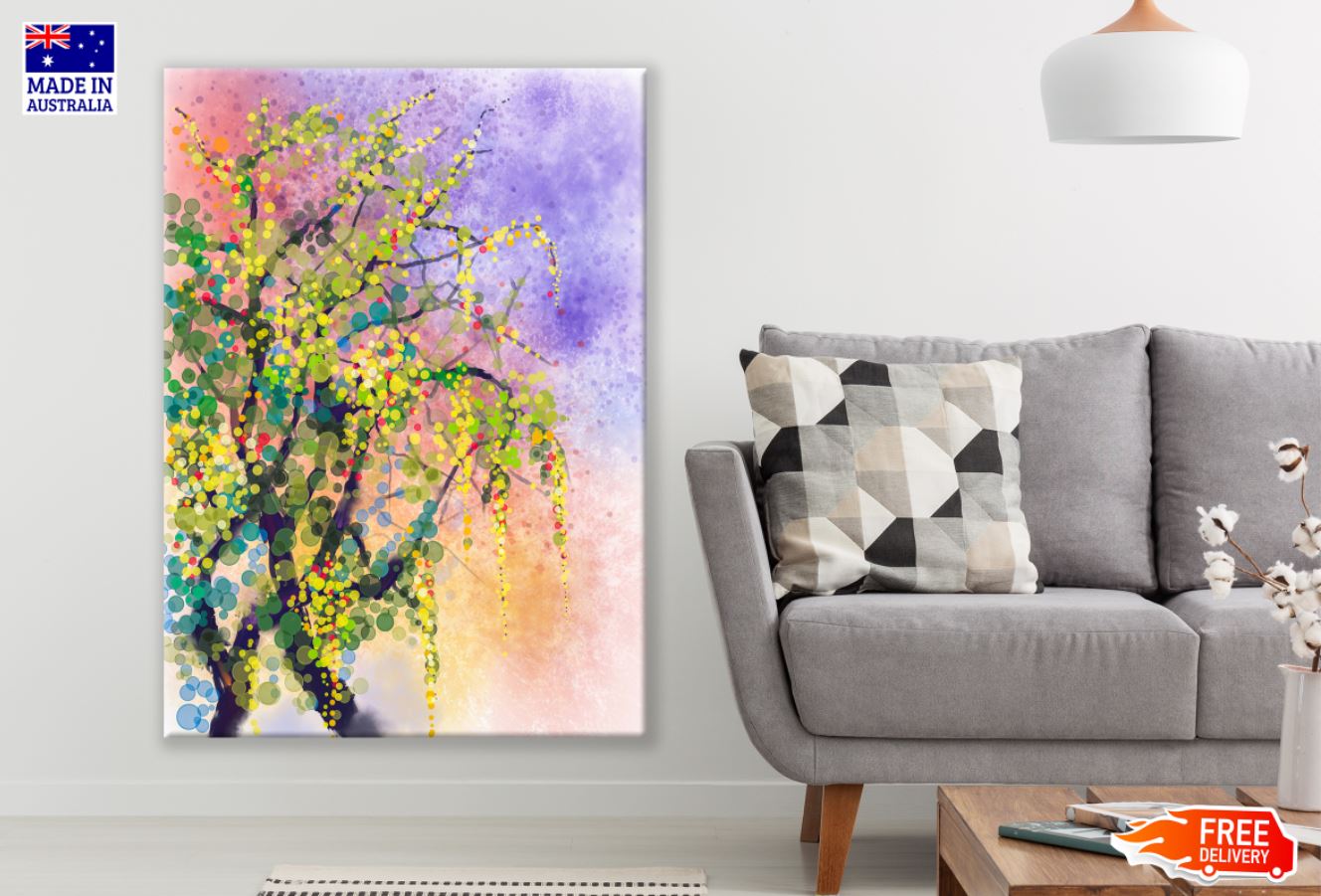 Colorful Tree Watercolor Painting Print 100% Australian Made