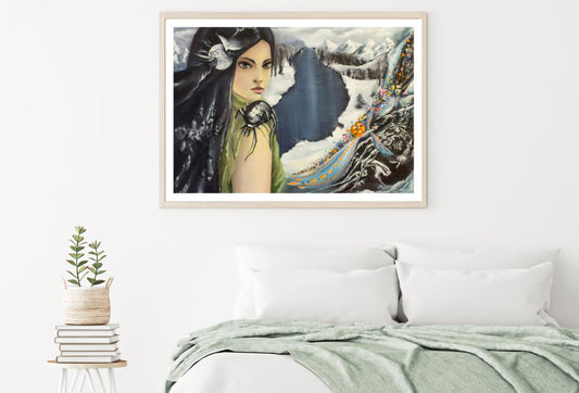 Girl & Nature Oil Painting Home Decor Premium Quality Poster Print Choose Your Sizes