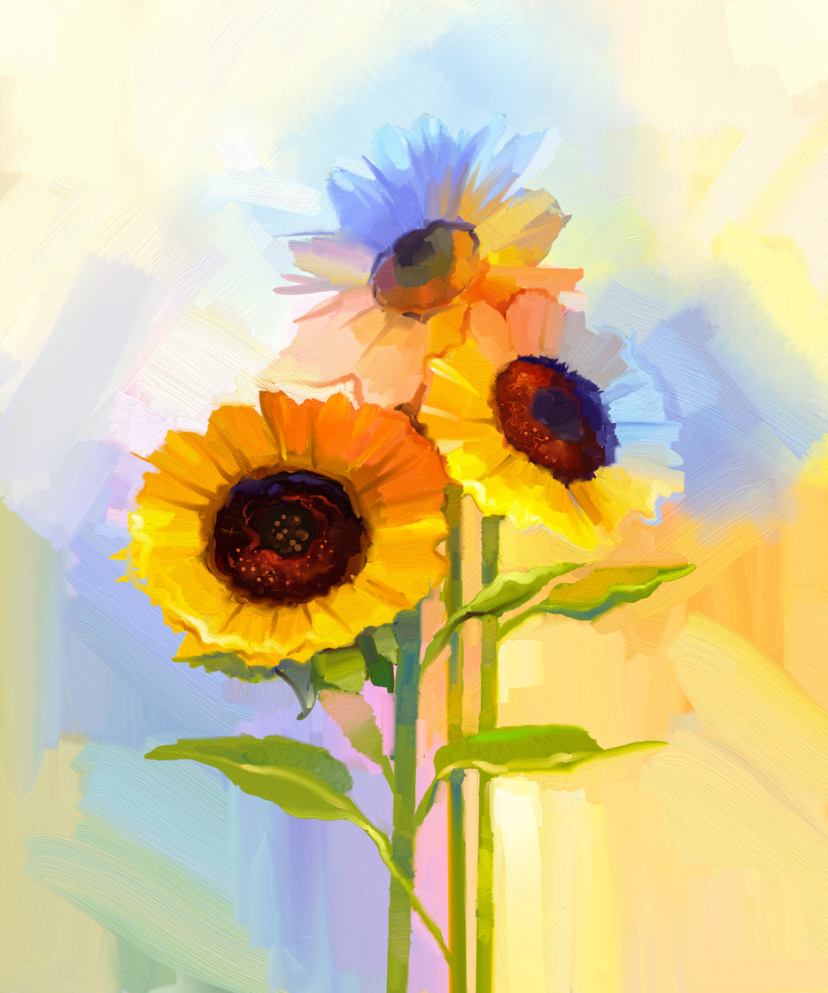 Sunflowers Watercolor Painting Home Decor Premium Quality Poster Print Choose Your Sizes