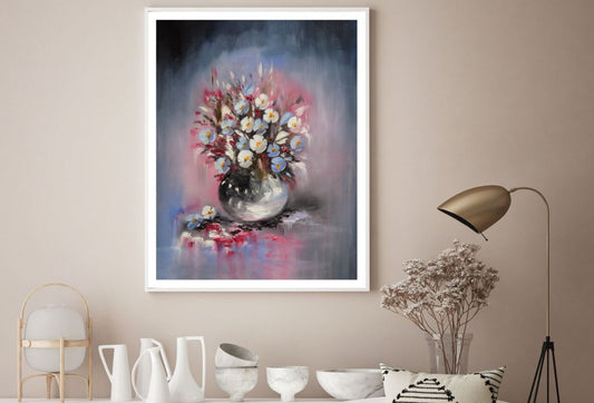 Colorful Flower Vase Oil Painting Home Decor Premium Quality Poster Print Choose Your Sizes