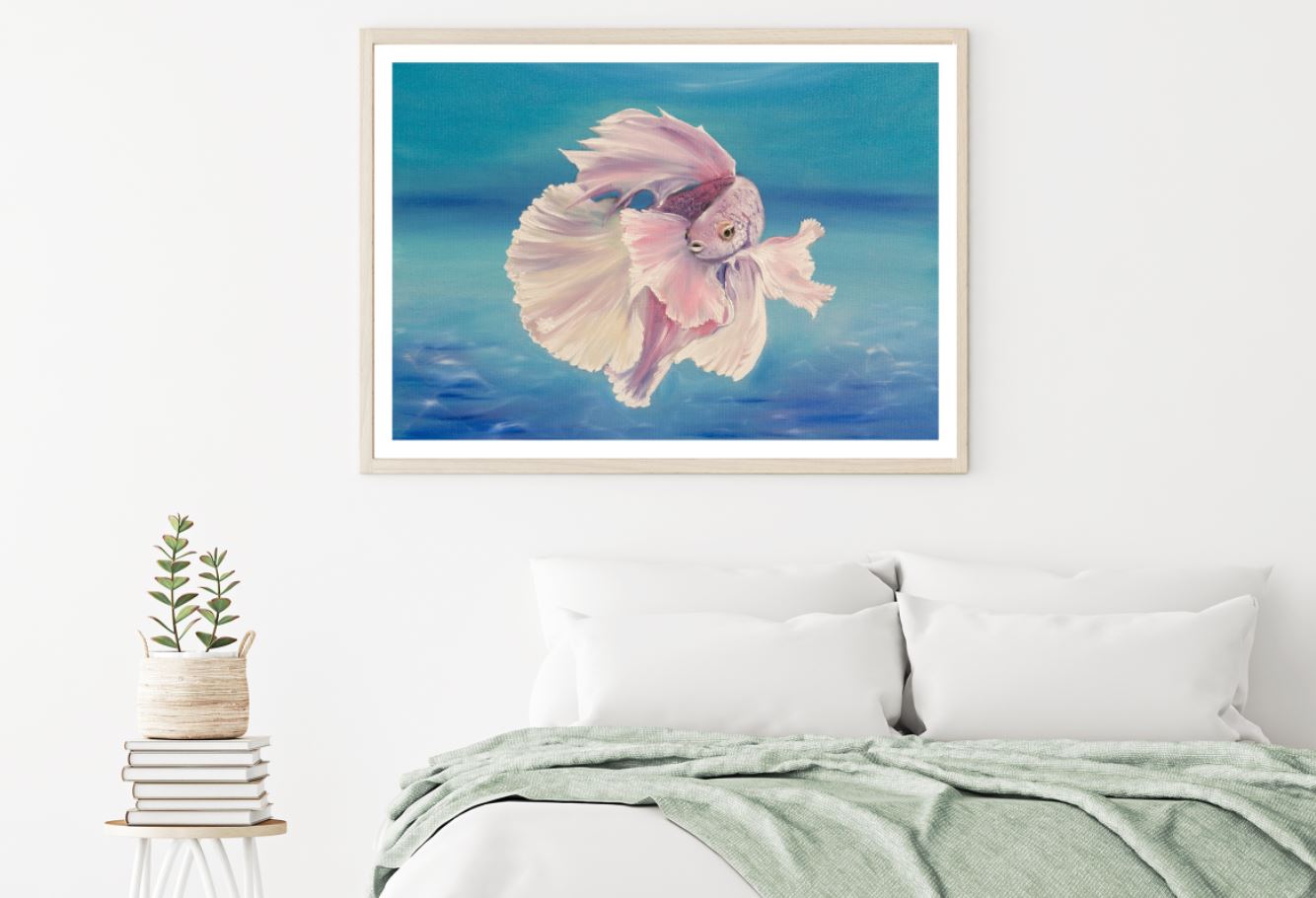 Pink Fish Oil Painting Home Decor Premium Quality Poster Print Choose Your Sizes