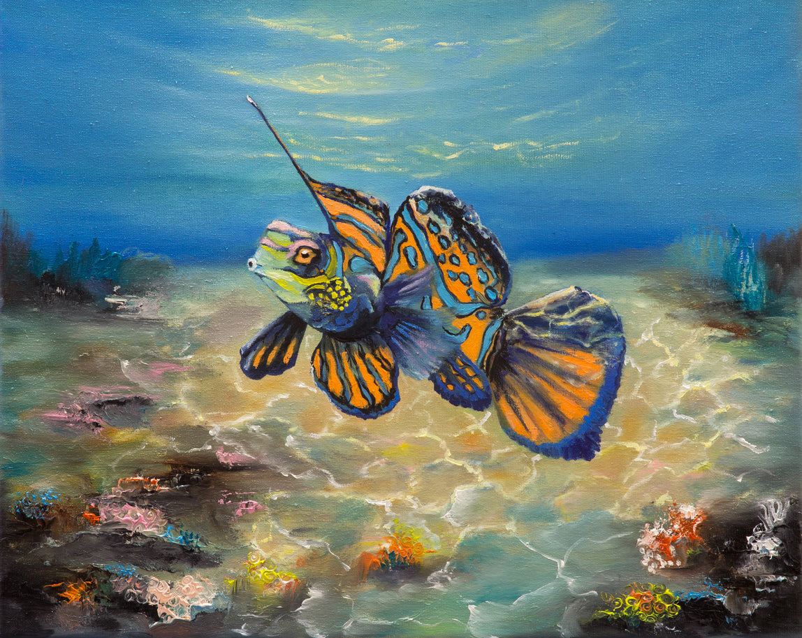 Colorful Fish Oil Painting Print 100% Australian Made