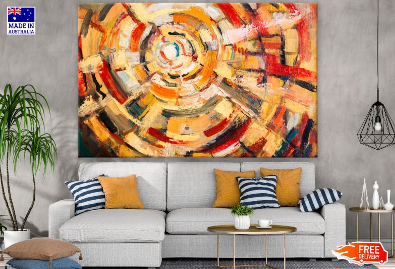 Colorful Circle Abstract Design Print 100% Australian Made