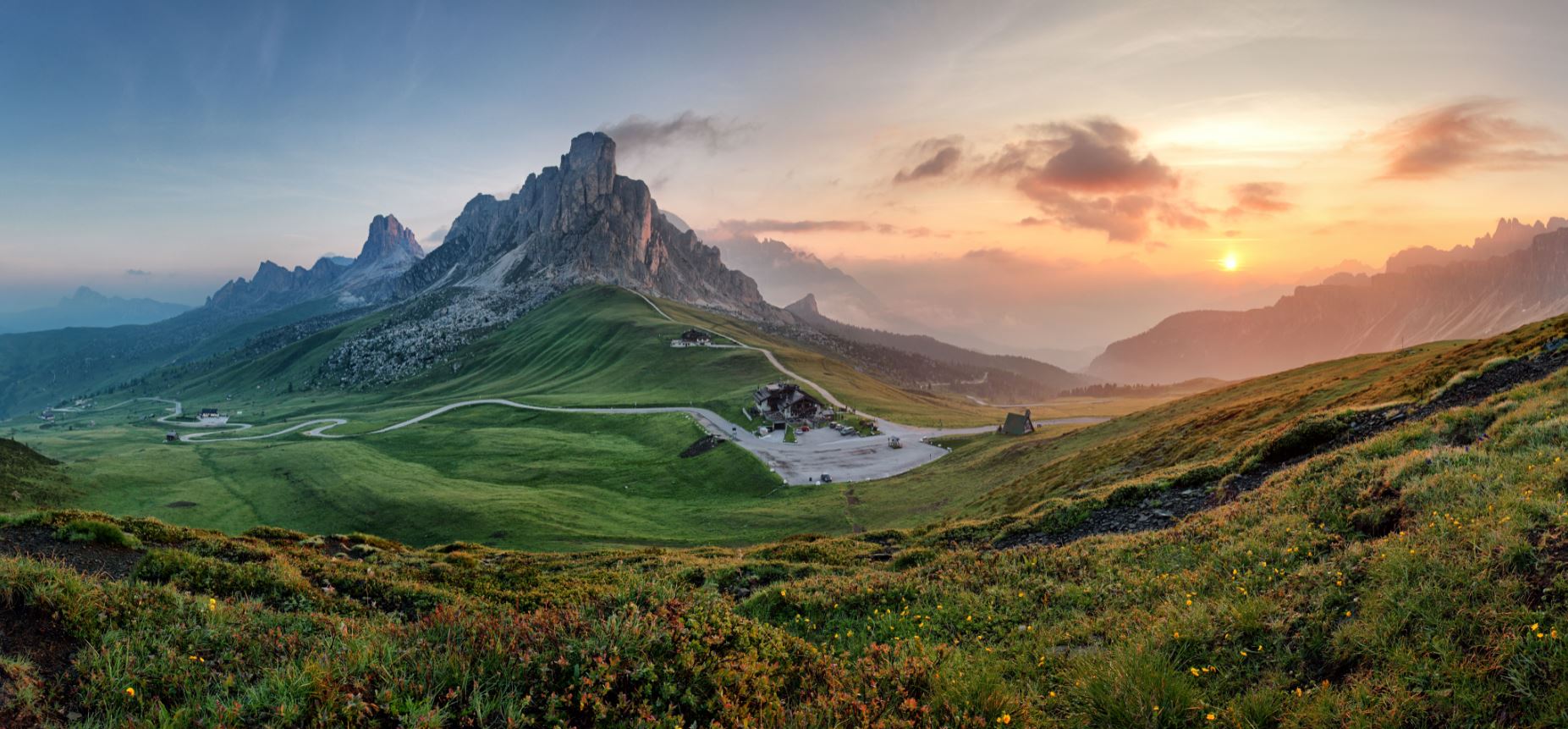 Panoramic Canvas Mountain Scenery Photograph High Quality 100% Australian Made Wall Canvas Print Ready to Hang