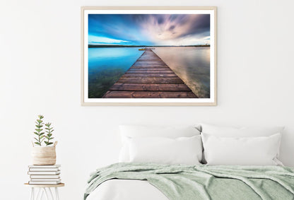 Wooden Pier Over Sea Photograph Home Decor Premium Quality Poster Print Choose Your Sizes