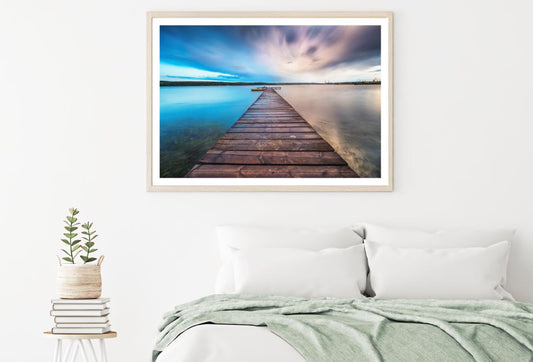 Wooden Pier Over Sea Photograph Home Decor Premium Quality Poster Print Choose Your Sizes