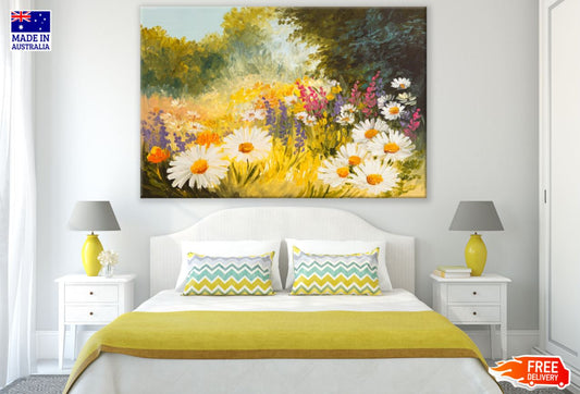 Colorful Flowers Oil Painting Print 100% Australian Made
