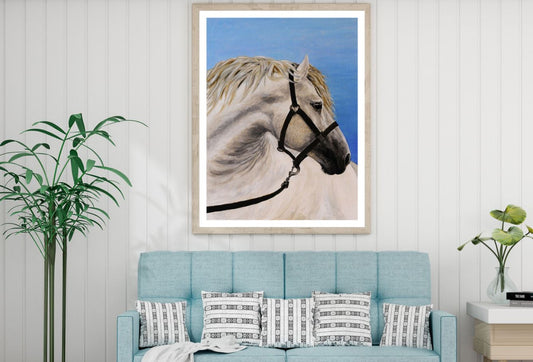 Horse Portrait Closeup Watercolor Painting Home Decor Premium Quality Poster Print Choose Your Sizes