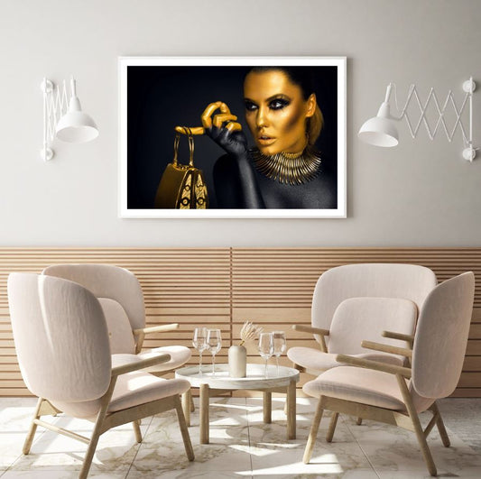 Gold & Black Makeup Photograph Home Decor Premium Quality Poster Print Choose Your Sizes