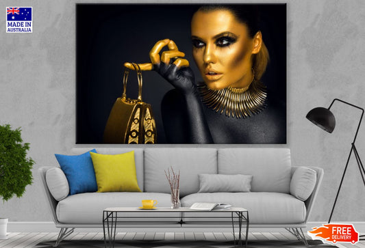 Gold & Black Makeup Photograph Print 100% Australian Made