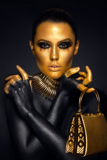 Gold & Black Makeup Photograph Home Decor Premium Quality Poster Print Choose Your Sizes