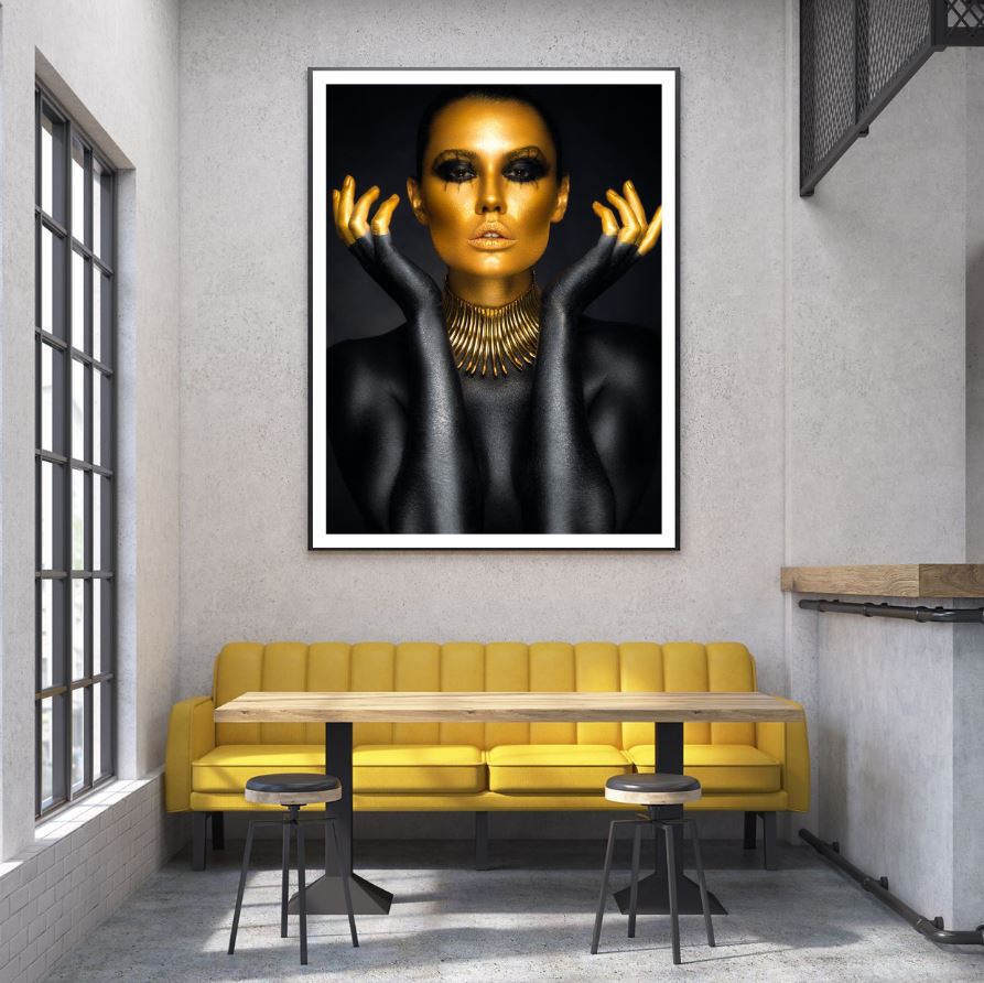 Gold & Black Makeup Photograph Home Decor Premium Quality Poster Print Choose Your Sizes