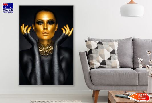 Gold & Black Makeup Photograph Print 100% Australian Made