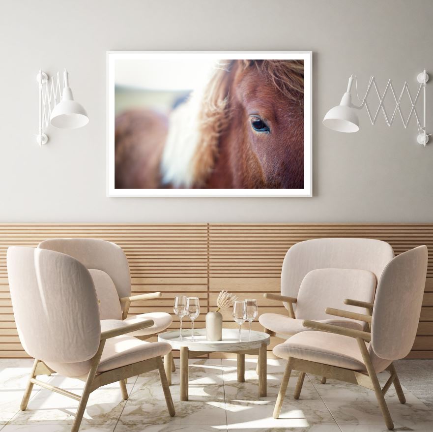 Horse Portrait Eye Photograph Home Decor Premium Quality Poster Print Choose Your Sizes