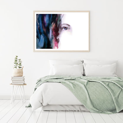 Girl Face Watercolor Painting Home Decor Premium Quality Poster Print Choose Your Sizes