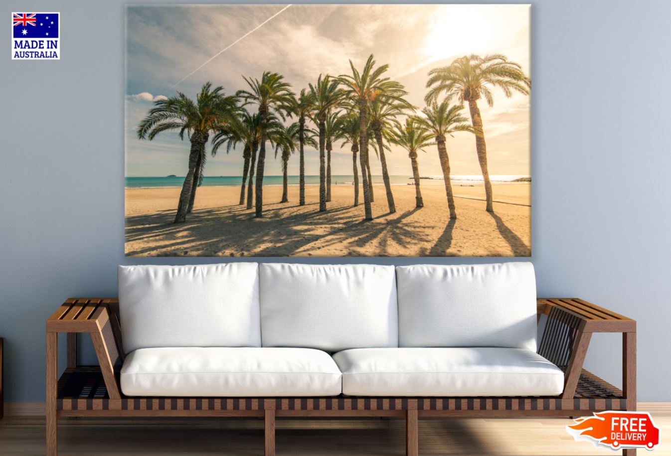 Palm Trees on Beach Photograph Print 100% Australian Made