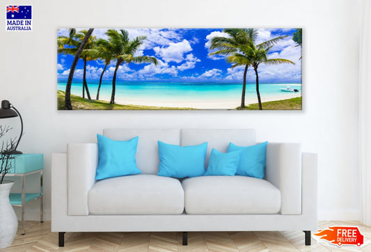 Panoramic Canvas Sea Scenery View High Quality 100% Australian Made Wall Canvas Print Ready to Hang